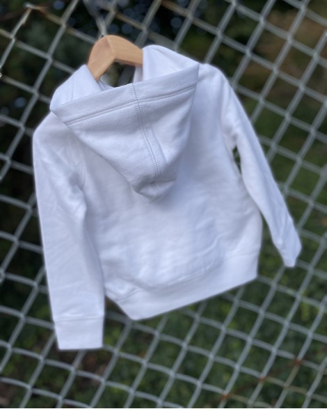 Mikina dětská Ralph Lauren bílá s kapucí